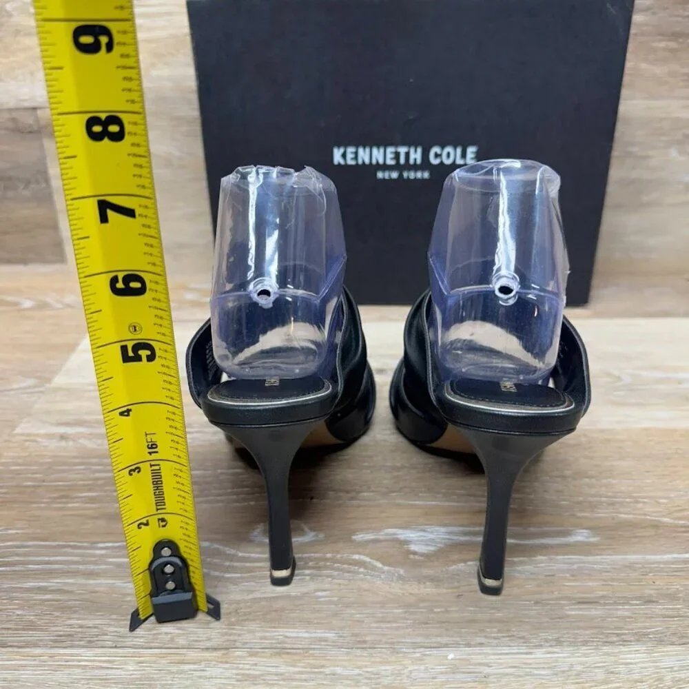 Kenneth Cole Heidi Slip On Ruched High Heel Sandals Women's Size 8